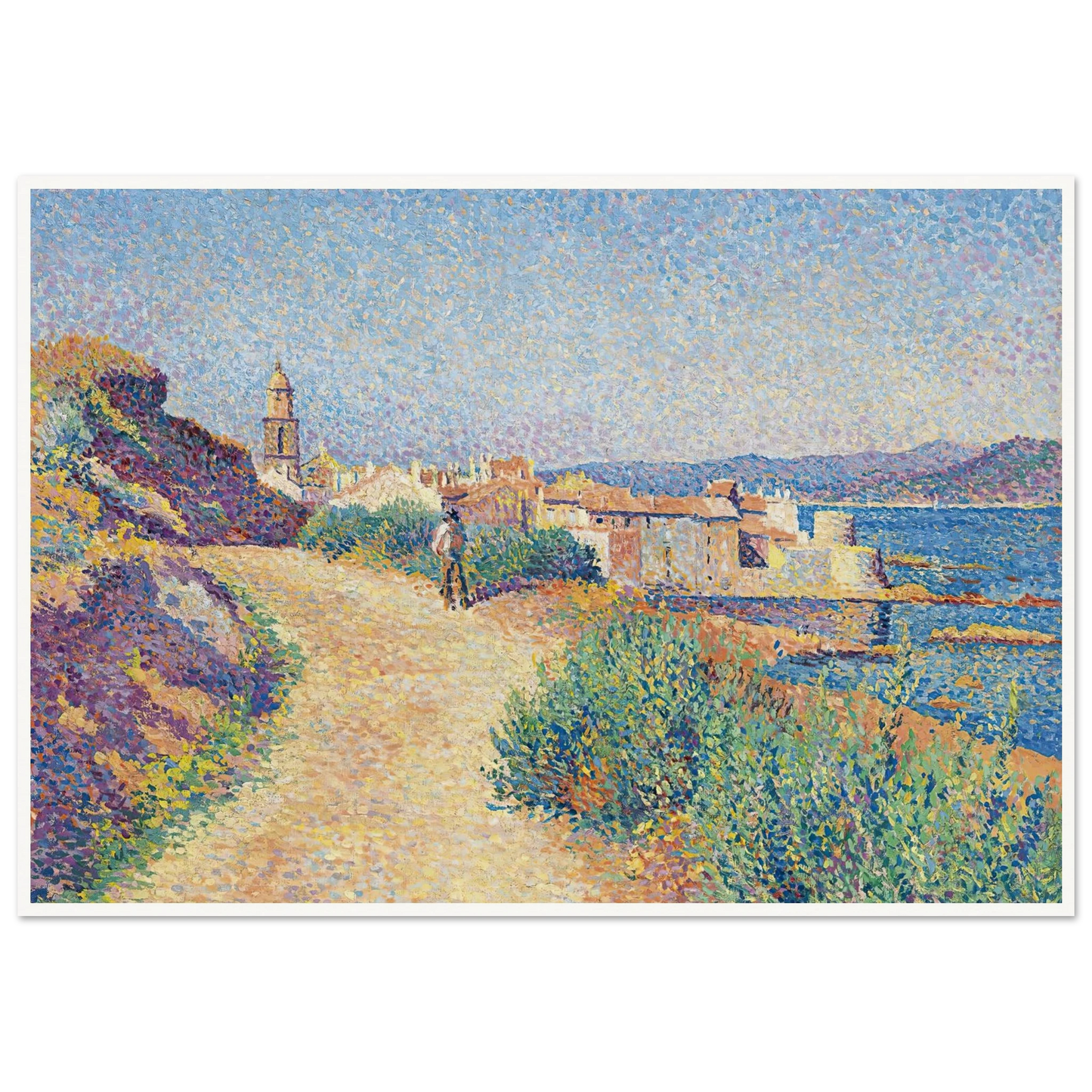 Saint-Tropez (1892) Art Print | Maximilien Luce - Framed Poster - 30x40 cm / 12x16″ - Black frame