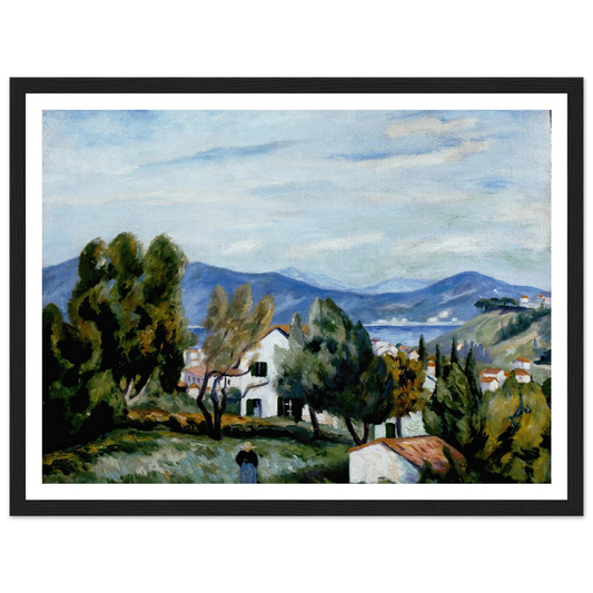 Saint Tropez vu de la Maison de Vildrac Art Print | Henri Manguin - Framed Poster - 30x40 cm / 12x16″ - Black frame