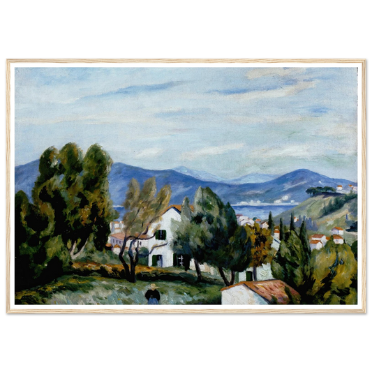 Saint Tropez vu de la Maison de Vildrac Art Print | Henri Manguin - Framed Poster - 30x40 cm / 12x16″ - Black frame