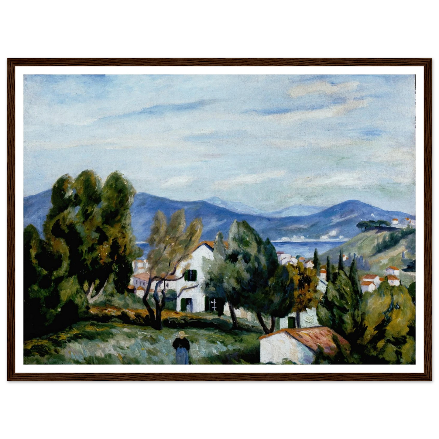 Saint Tropez vu de la Maison de Vildrac Art Print | Henri Manguin - Framed Poster - 30x40 cm / 12x16″ - Black frame