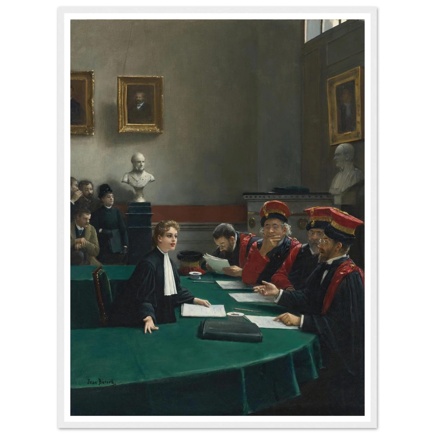 Salle d’examen de doctorat (The Doctoral Jury) Art Print | Jean Beraud - Framed Poster - 30x40 cm / 12x16″ - Black frame