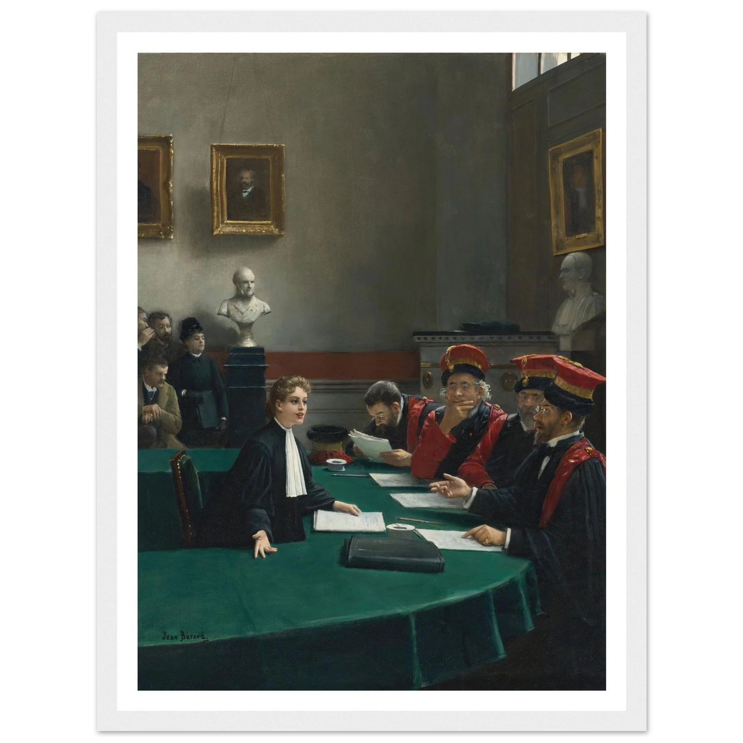Salle d’examen de doctorat (The Doctoral Jury) Art Print | Jean Beraud - Framed Poster - 30x40 cm / 12x16″ - Black frame