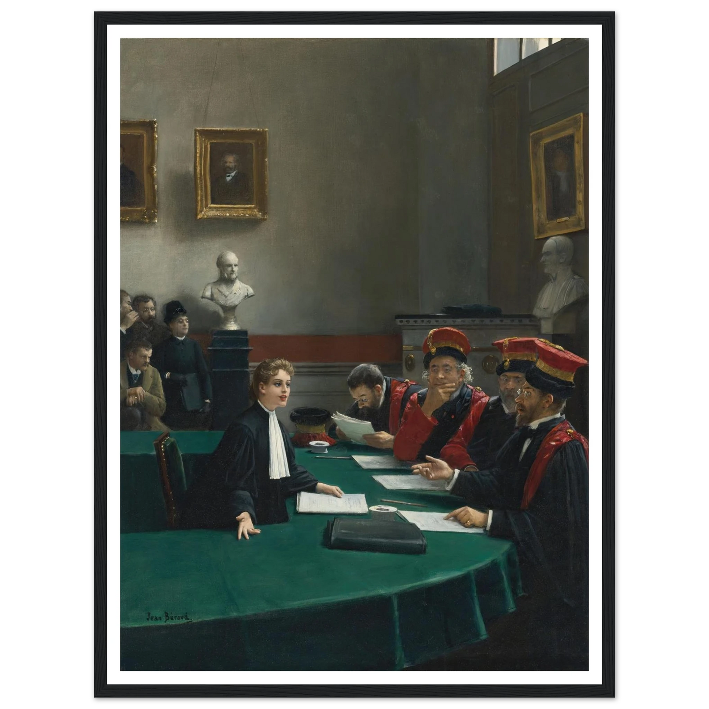 Salle d’examen de doctorat (The Doctoral Jury) Art Print | Jean Beraud - Framed Poster - 30x40 cm / 12x16″ - Black frame