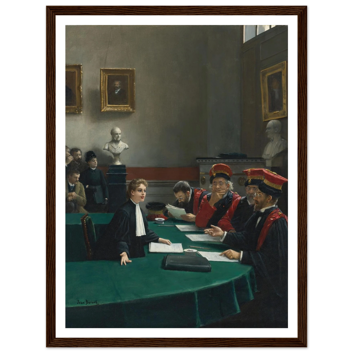 Salle d’examen de doctorat (The Doctoral Jury) Art Print | Jean Beraud - Framed Poster - 30x40 cm / 12x16″ - Black frame