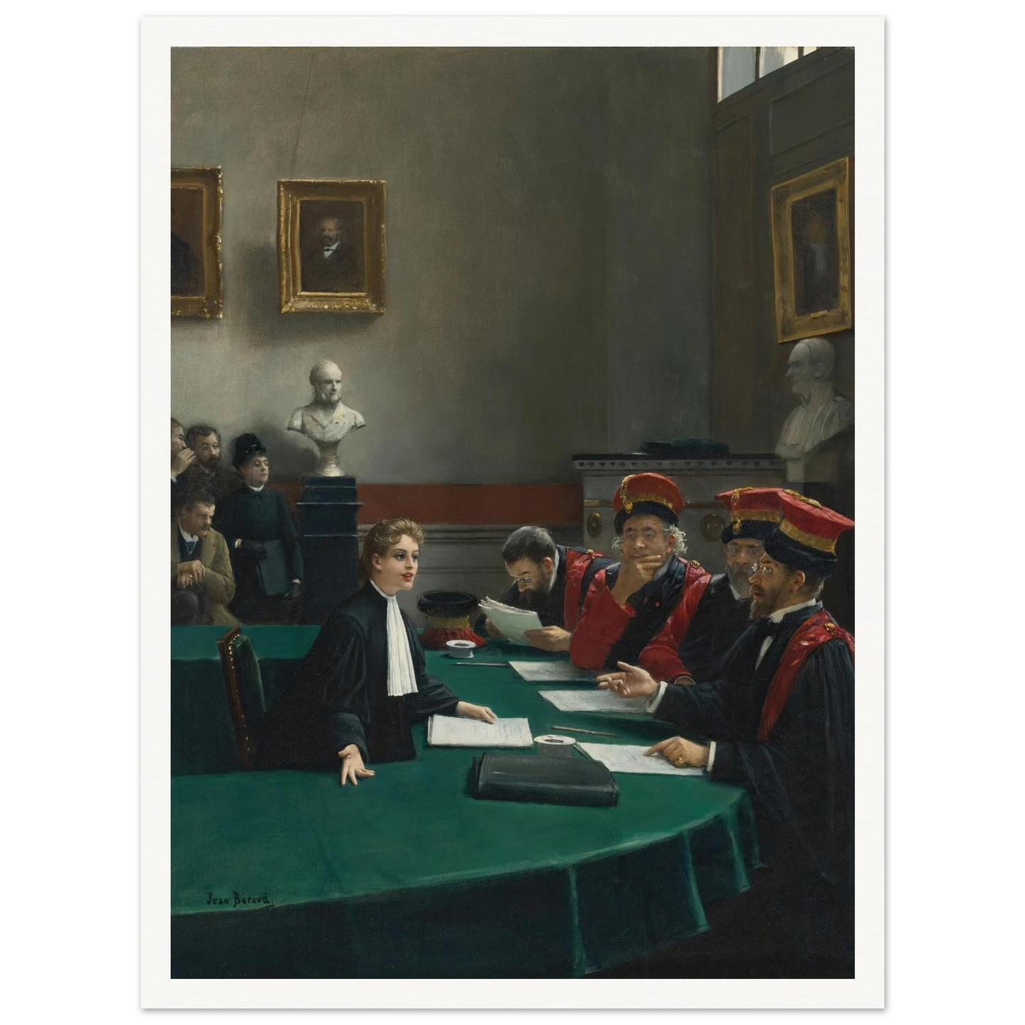 Salle d’examen de doctorat (The Doctoral Jury) Art Print | Jean Beraud - Framed Poster - 30x40 cm / 12x16″ - Black frame