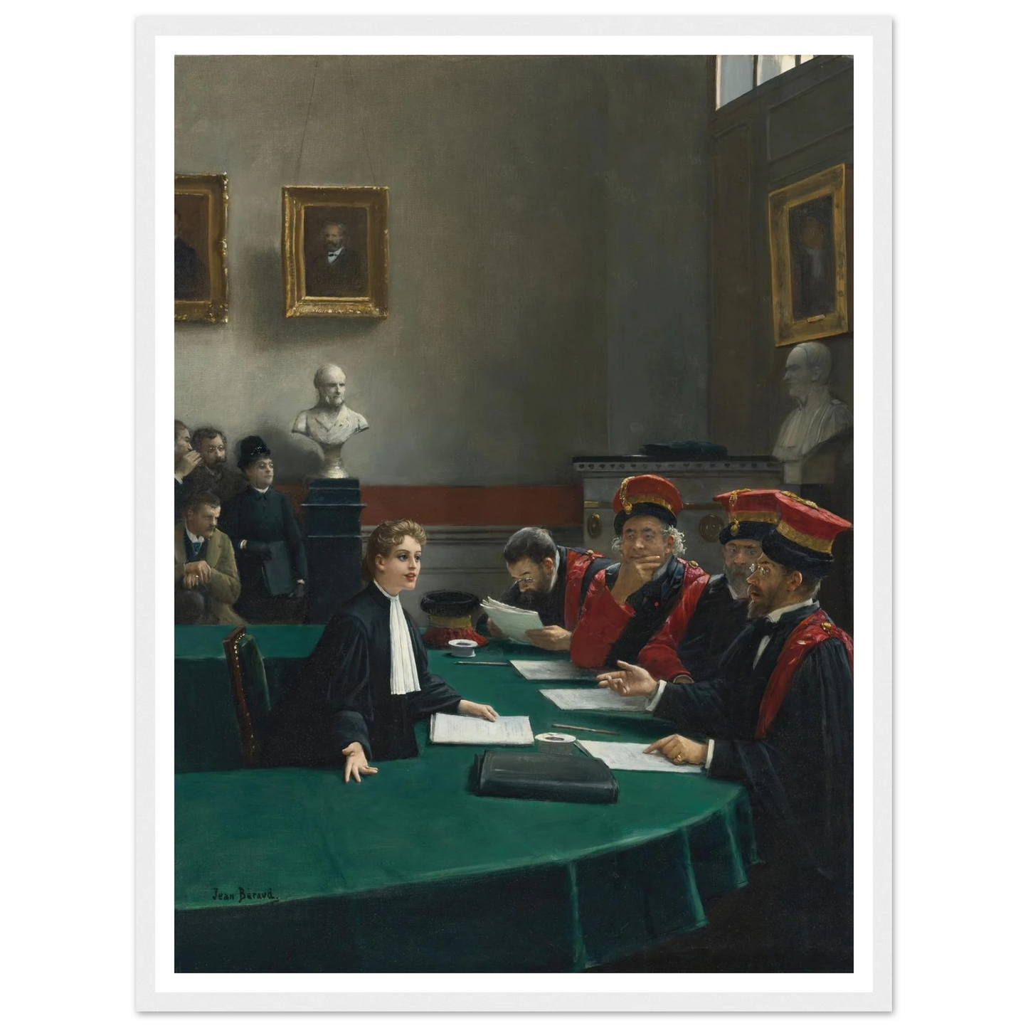 Salle d’examen de doctorat (The Doctoral Jury) Art Print | Jean Beraud - Framed Poster - 30x40 cm / 12x16″ - Black frame
