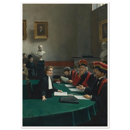 Salle d’examen de doctorat (The Doctoral Jury) Art Print | Jean Beraud - Framed Poster - 30x40 cm / 12x16″ - Black frame