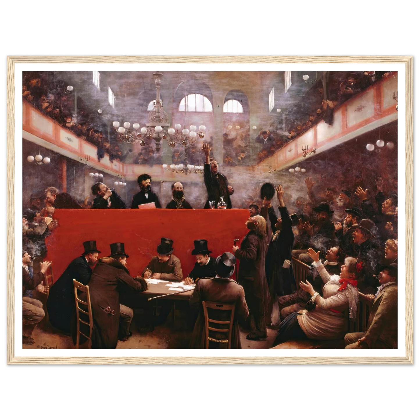 Salle Graffard (1884) Art Print | Jean Beraud - Framed Poster - 30x40 cm / 12x16″ - Black frame