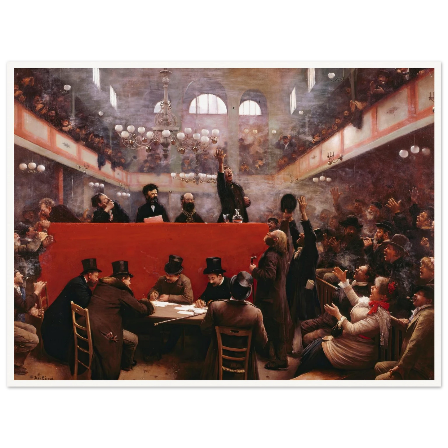 Salle Graffard (1884) Art Print | Jean Beraud - Framed Poster - 30x40 cm / 12x16″ - Black frame