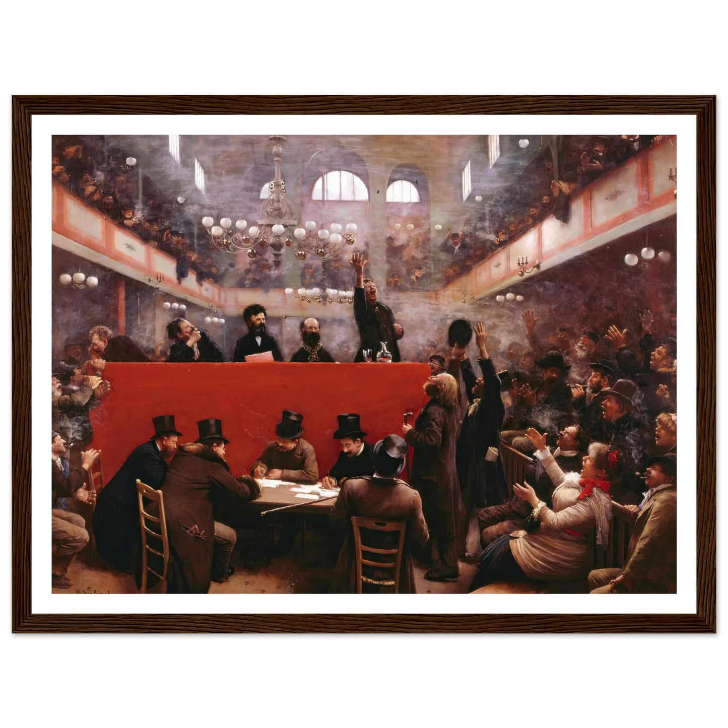 Salle Graffard (1884) Art Print | Jean Beraud - Framed Poster - 30x40 cm / 12x16″ - Black frame