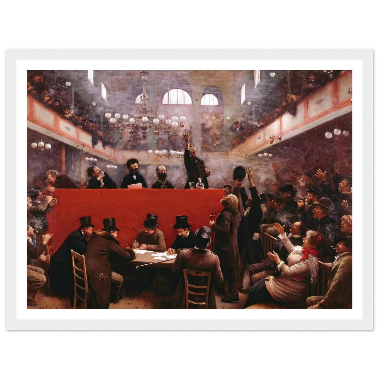 Salle Graffard (1884) Art Print | Jean Beraud - Framed Poster - 30x40 cm / 12x16″ - Black frame