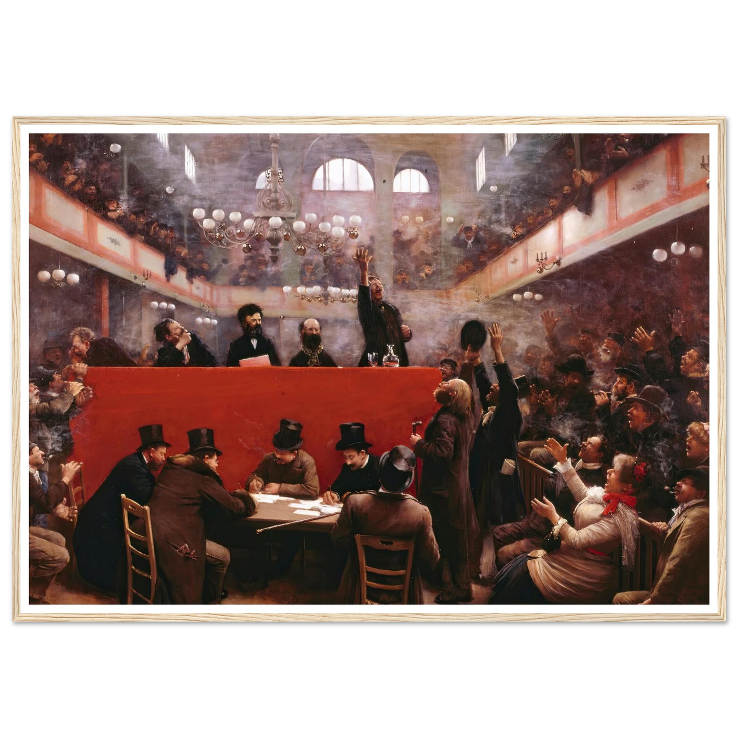 Salle Graffard (1884) Art Print | Jean Beraud - Framed Poster - 30x40 cm / 12x16″ - Black frame