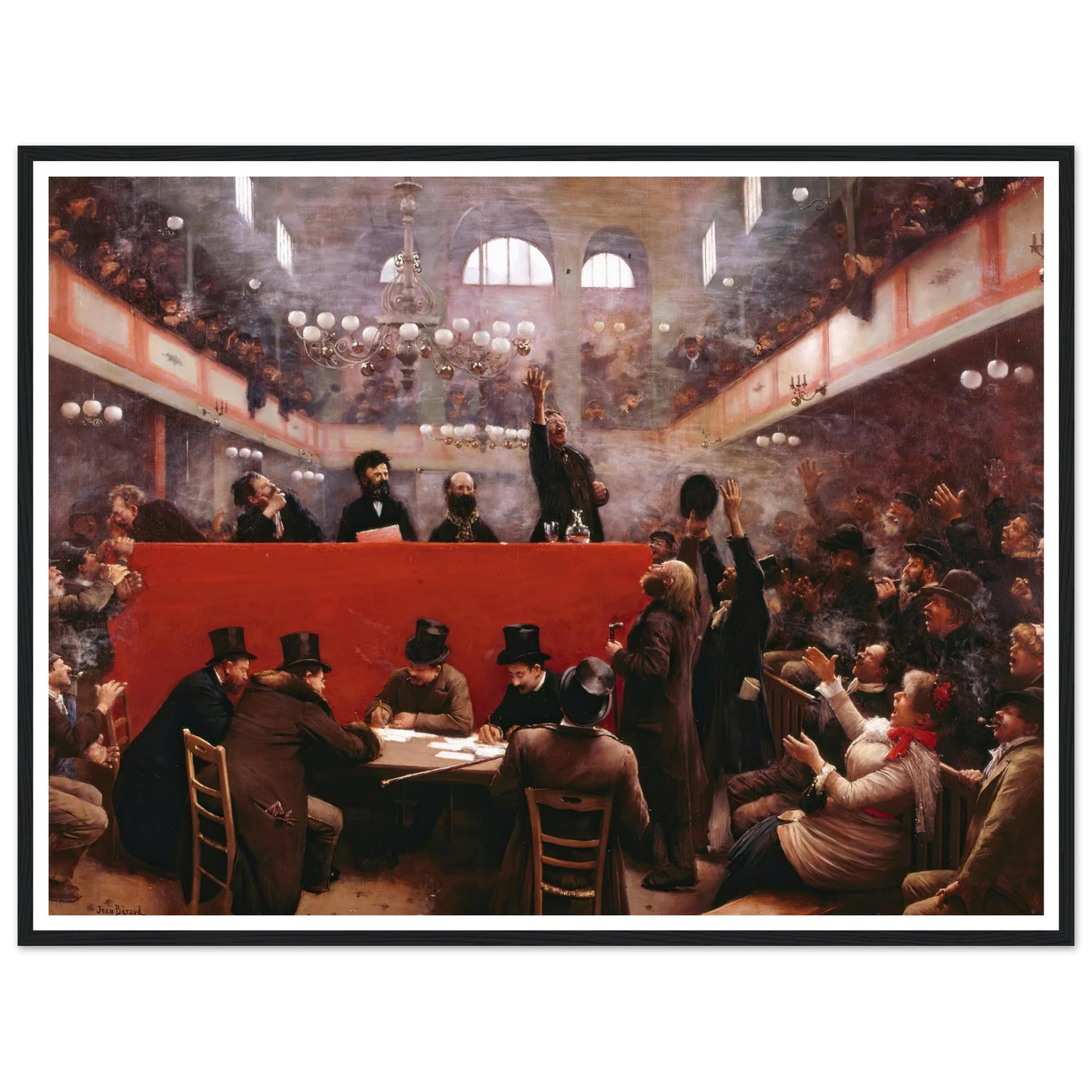 Salle Graffard (1884) Art Print | Jean Beraud - Framed Poster - 30x40 cm / 12x16″ - Black frame