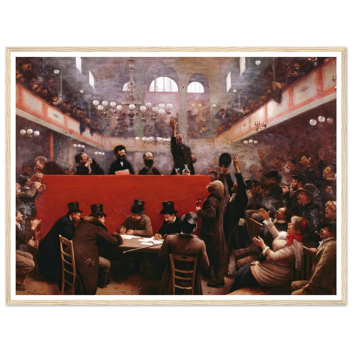 Salle Graffard (1884) Art Print | Jean Beraud - Framed Poster - 30x40 cm / 12x16″ - Black frame