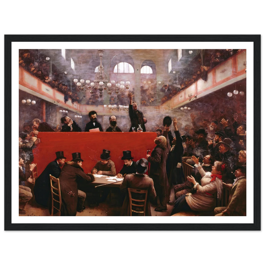 Salle Graffard (1884) Art Print | Jean Beraud - Framed Poster - 30x40 cm / 12x16″ - Black frame