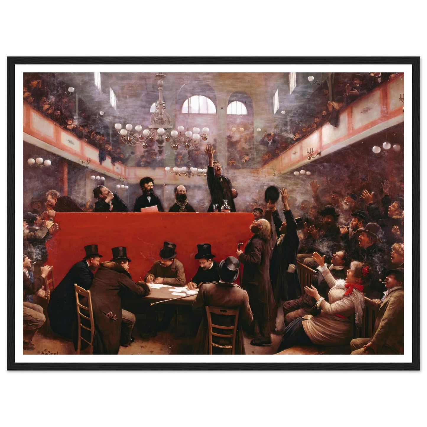 Salle Graffard (1884) Art Print | Jean Beraud - Framed Poster - 30x40 cm / 12x16″ - Black frame