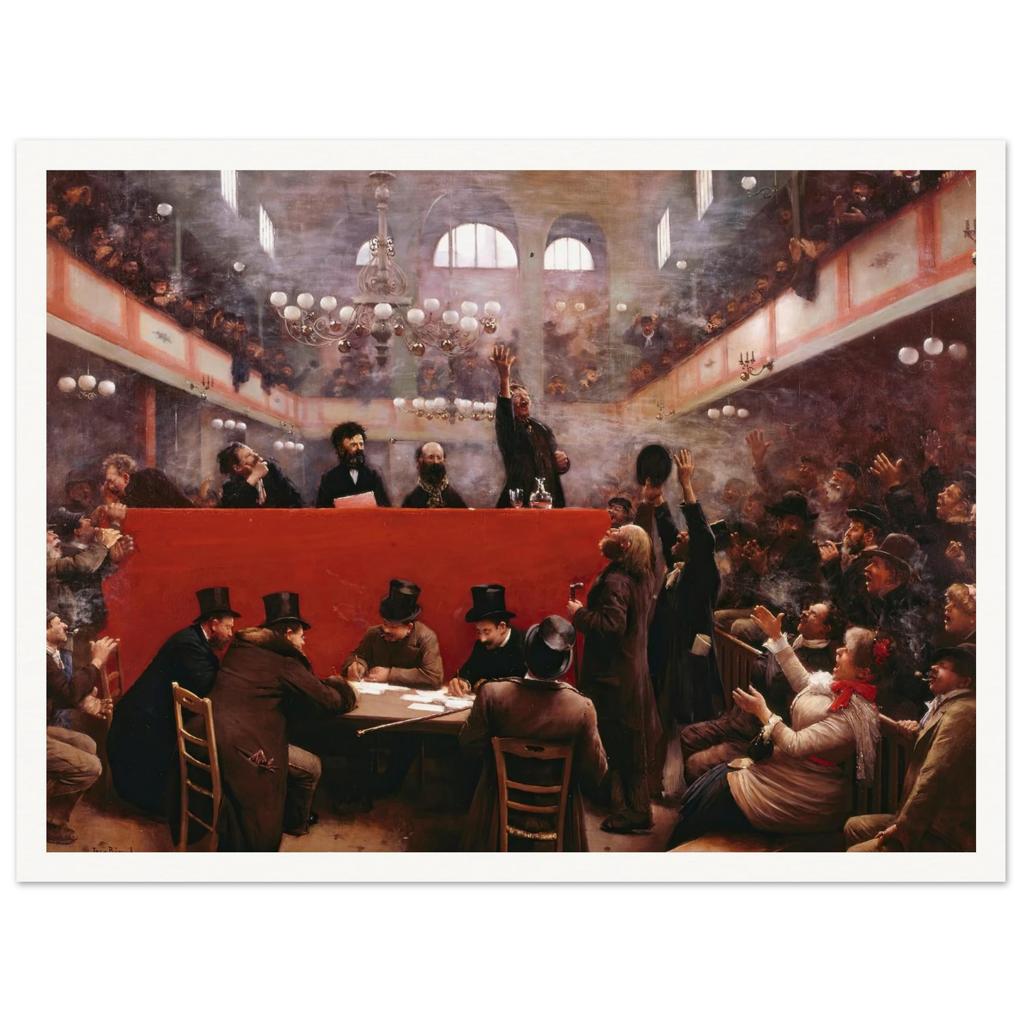 Salle Graffard (1884) Art Print | Jean Beraud - Framed Poster - 30x40 cm / 12x16″ - Black frame