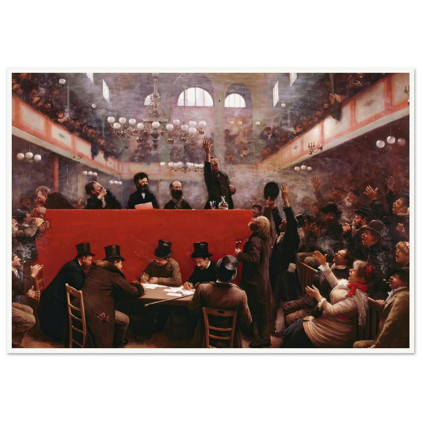 Salle Graffard (1884) Art Print | Jean Beraud - Framed Poster - 30x40 cm / 12x16″ - Black frame