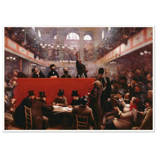 Salle Graffard (1884) Art Print | Jean Beraud - Framed Poster - 30x40 cm / 12x16″ - Black frame