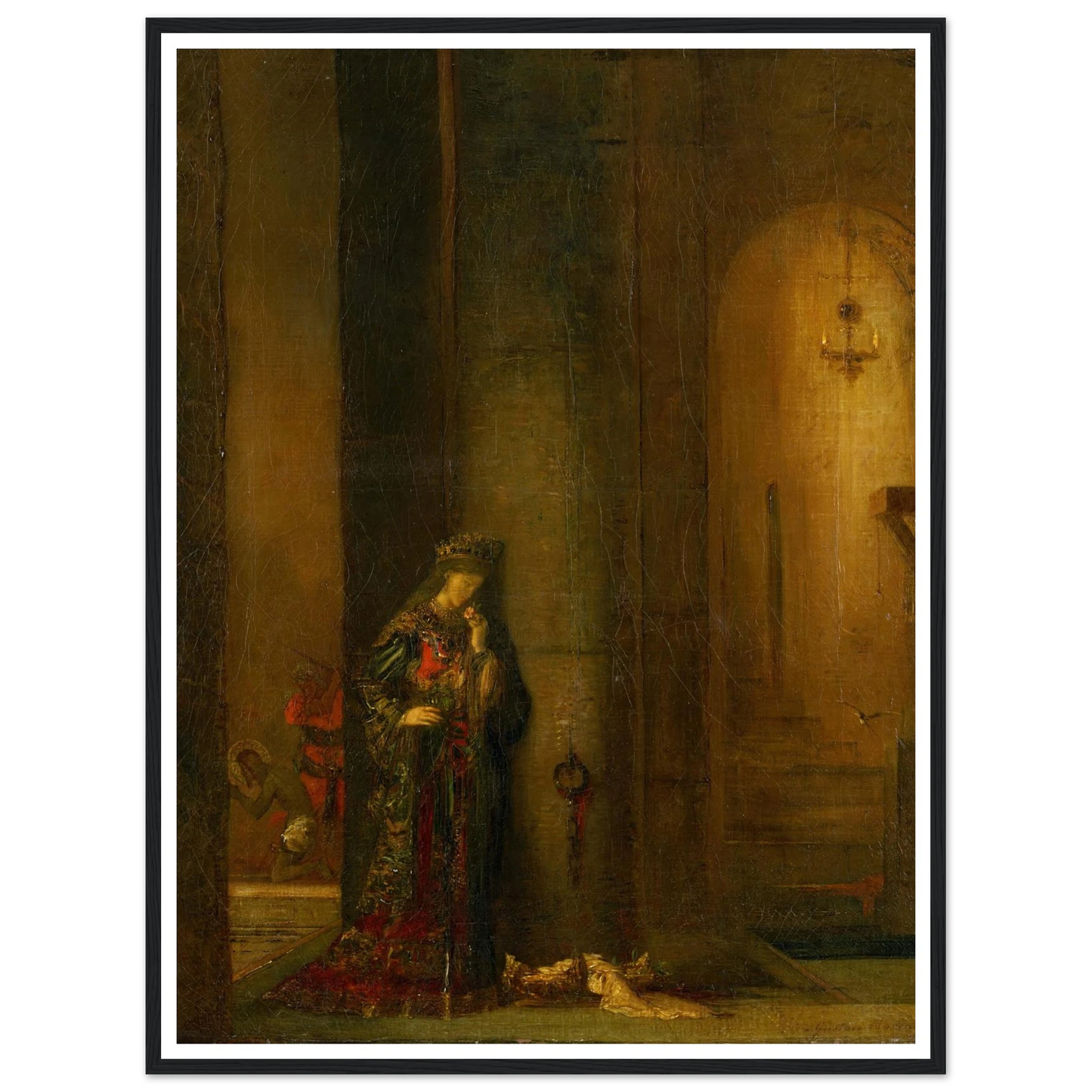 Salome At The Prison Art Print | Gustave Moreau - Framed Poster - 30x40 cm / 12x16″ - Black frame