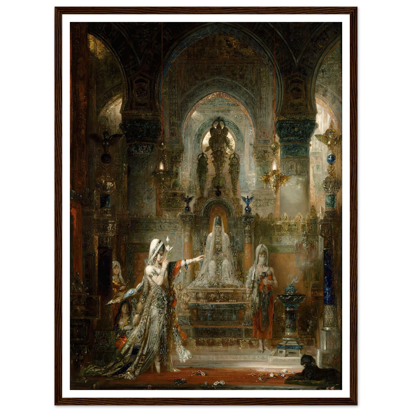 Salomé Dancing before Herod (1876) Art Print | Gustave Moreau - Framed Poster - 30x40 cm / 12x16″ - Black frame