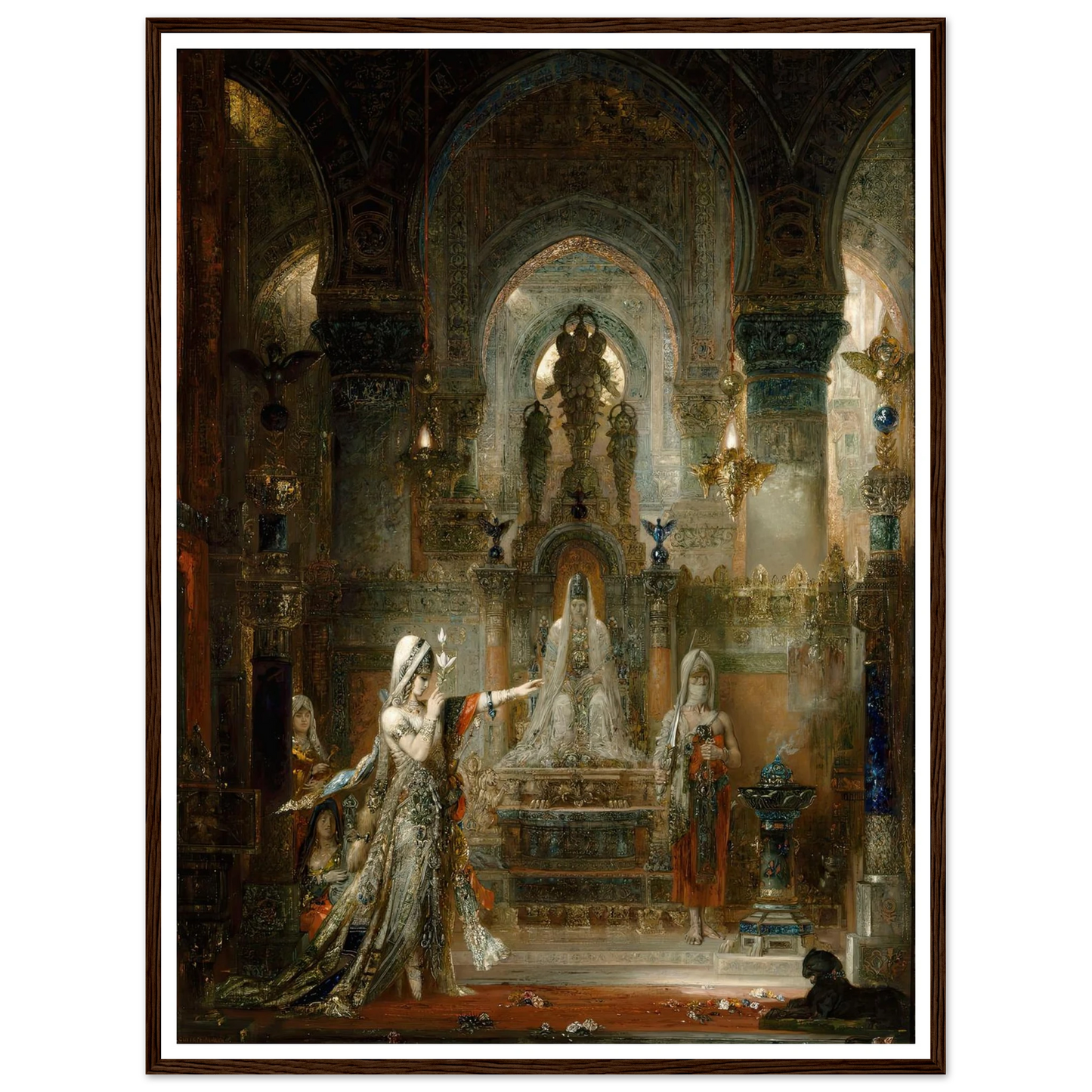 Salomé Dancing before Herod (1876) Art Print | Gustave Moreau - Framed Poster - 30x40 cm / 12x16″ - Black frame