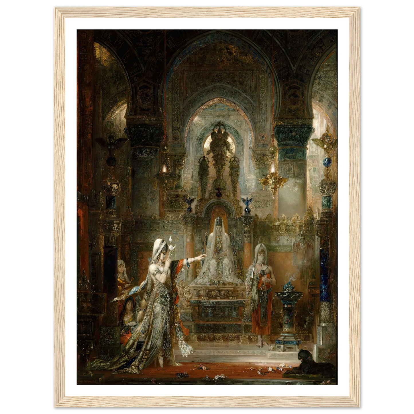 Salomé Dancing before Herod (1876) Art Print | Gustave Moreau - Framed Poster - 30x40 cm / 12x16″ - Black frame