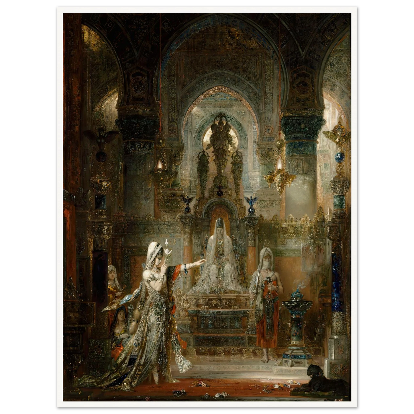 Salomé Dancing before Herod (1876) Art Print | Gustave Moreau - Framed Poster - 30x40 cm / 12x16″ - Black frame