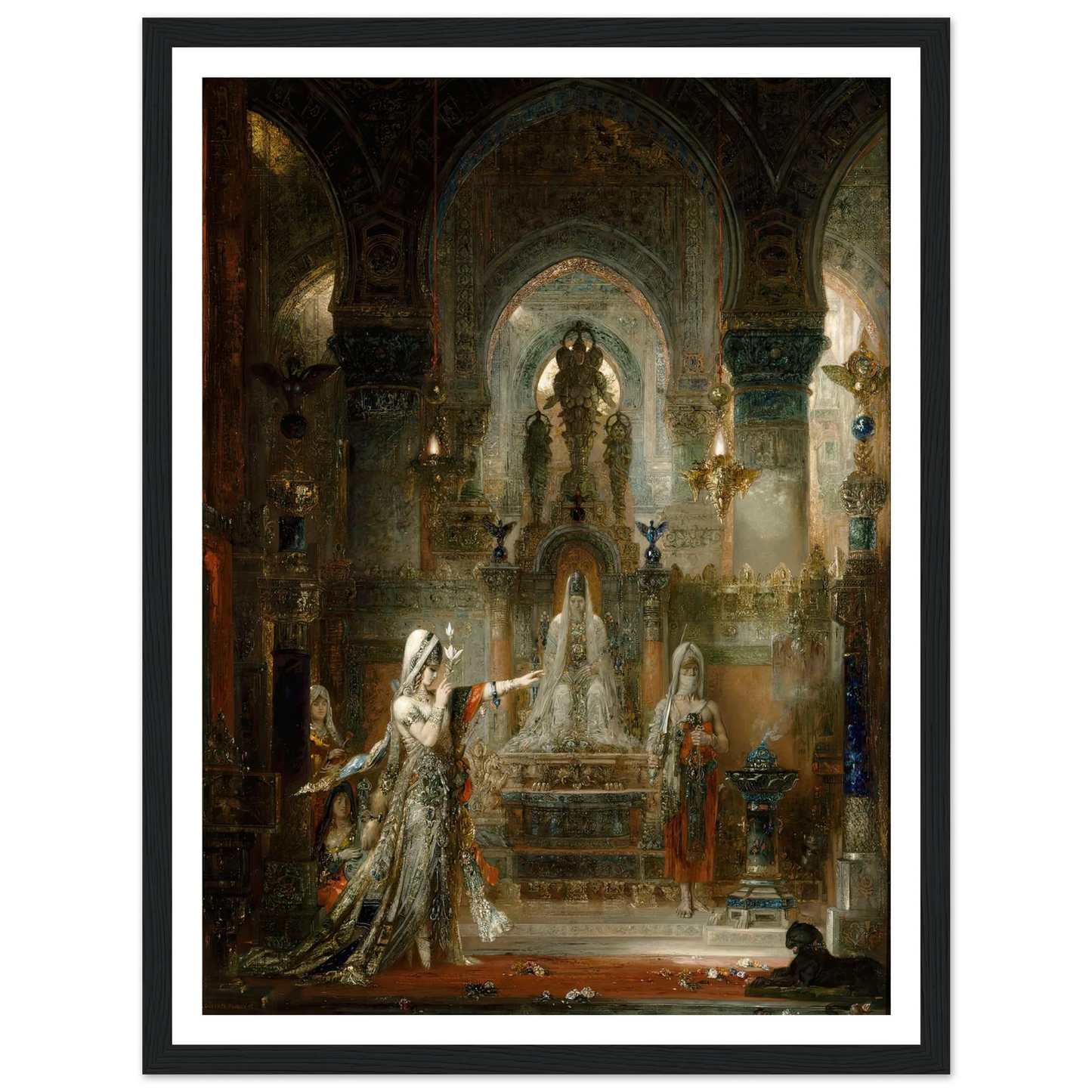 Salomé Dancing before Herod (1876) Art Print | Gustave Moreau - Framed Poster - 30x40 cm / 12x16″ - Black frame