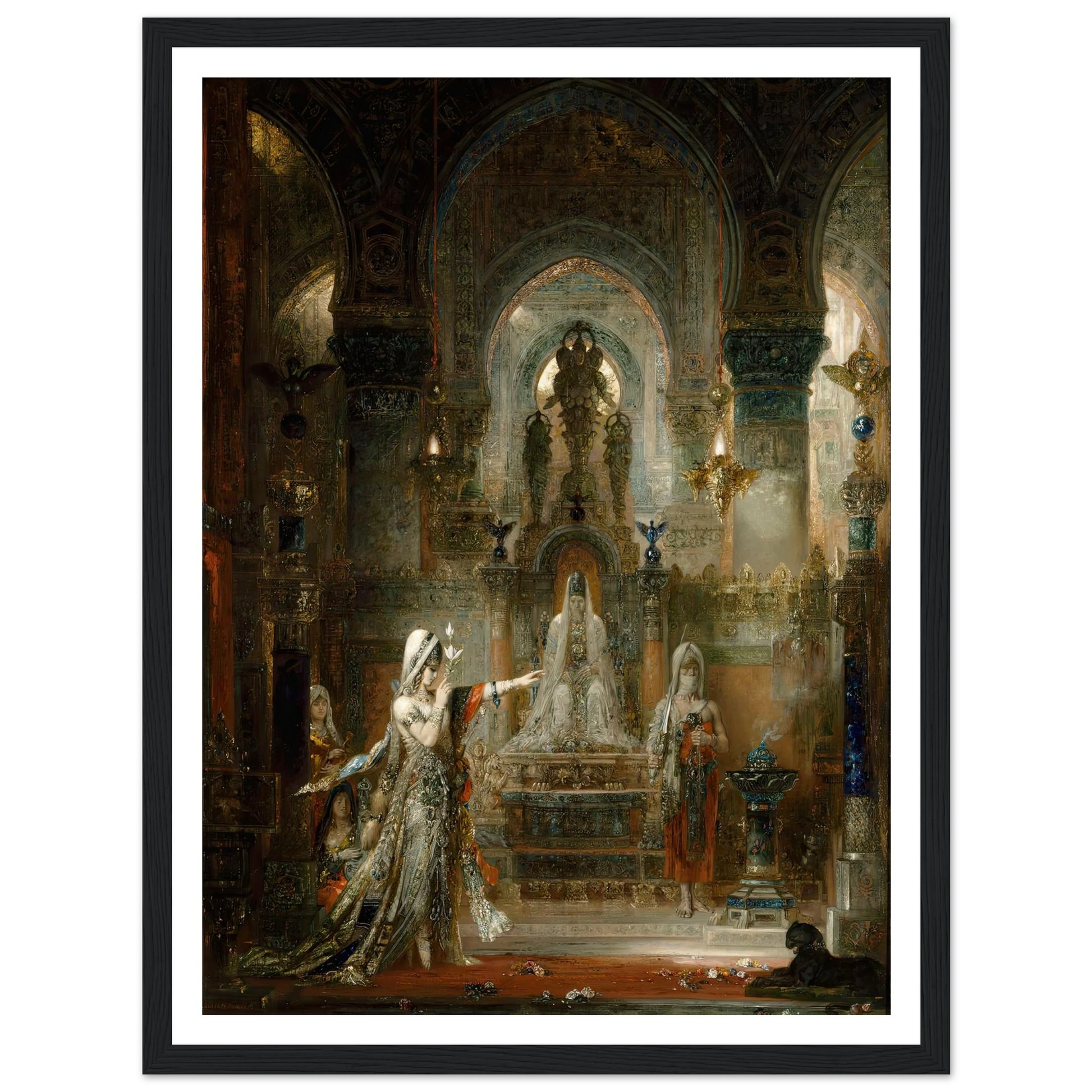 Salomé Dancing before Herod (1876) Art Print | Gustave Moreau - Framed Poster - 30x40 cm / 12x16″ - Black frame