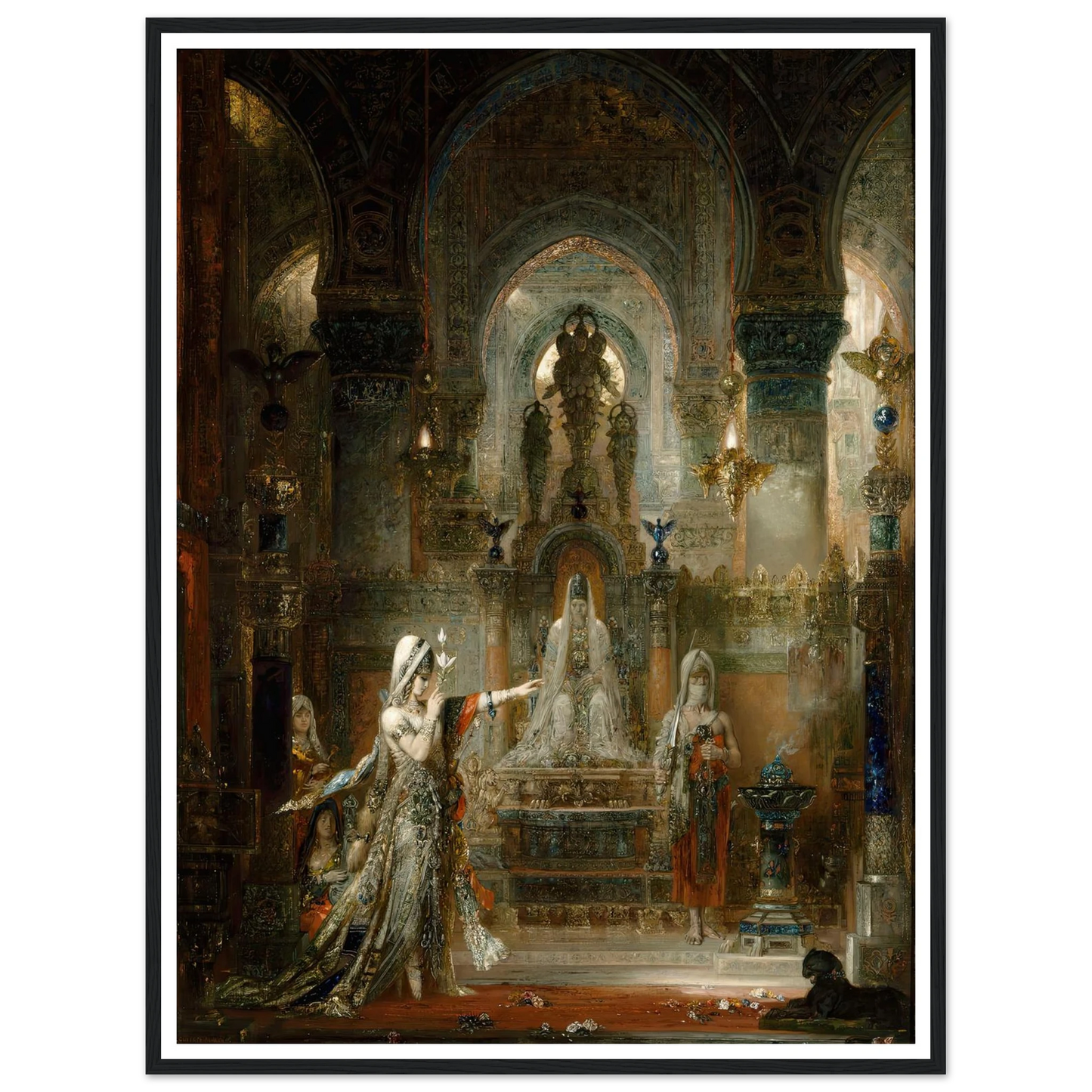 Salomé Dancing before Herod (1876) Art Print | Gustave Moreau - Framed Poster - 30x40 cm / 12x16″ - Black frame