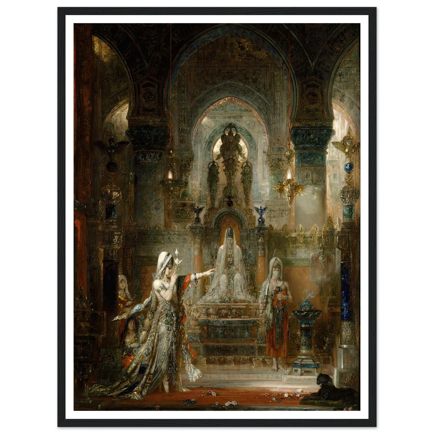 Salomé Dancing before Herod (1876) Art Print | Gustave Moreau - Framed Poster - 30x40 cm / 12x16″ - Black frame