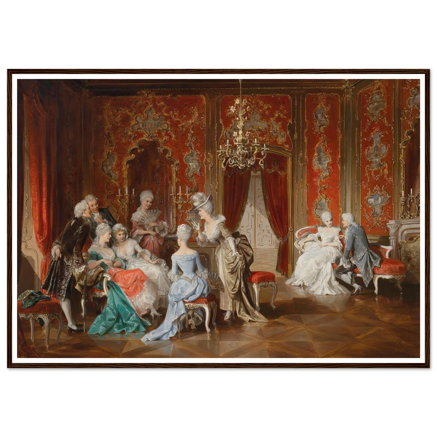 Salon Art Print | Carl Schweninger Jr - Framed Poster - 30x40 cm / 12x16″ - Black frame