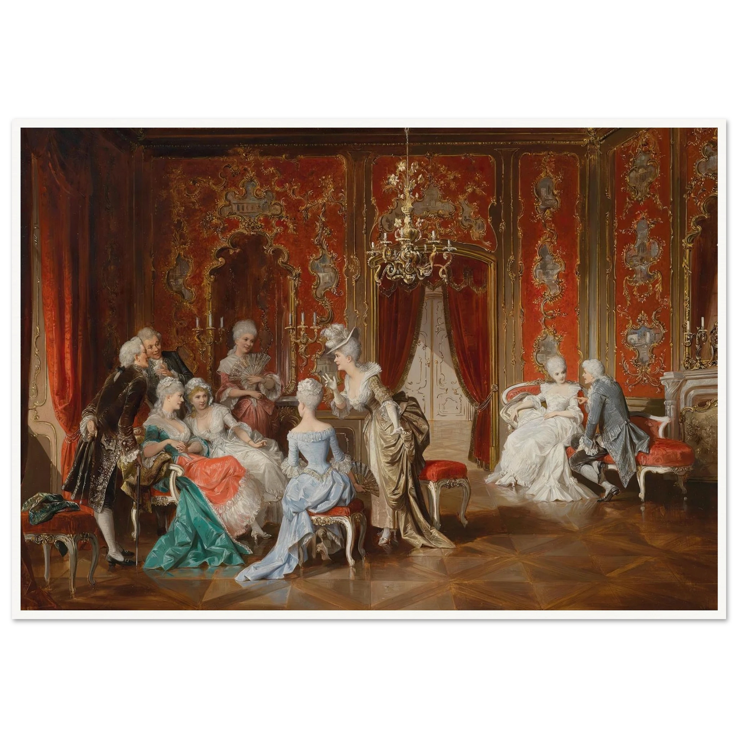 Salon Art Print | Carl Schweninger Jr - Framed Poster - 30x40 cm / 12x16″ - Black frame