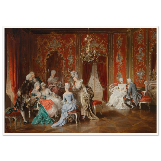 Salon Art Print | Carl Schweninger Jr - Framed Poster - 30x40 cm / 12x16″ - Black frame