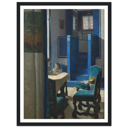 Salon im Haus auf der Hohen Warte (1903) Art Print | Carl Moll - Framed Poster - 30x40 cm / 12x16″ - Black frame