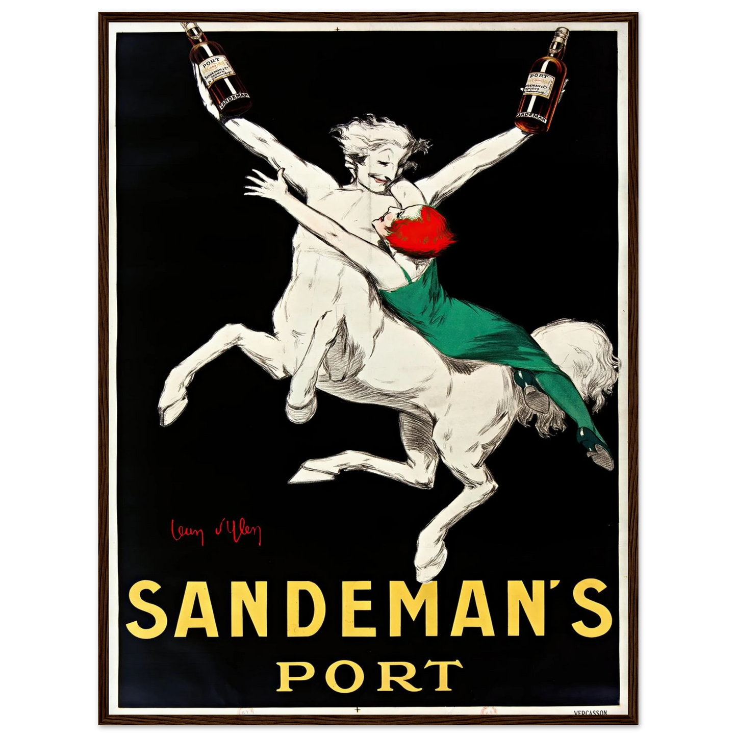 Sandeman’s Port (1930) Art Print | Jean Dylen - Framed Poster - 30x40 cm / 12x16″ - Black frame