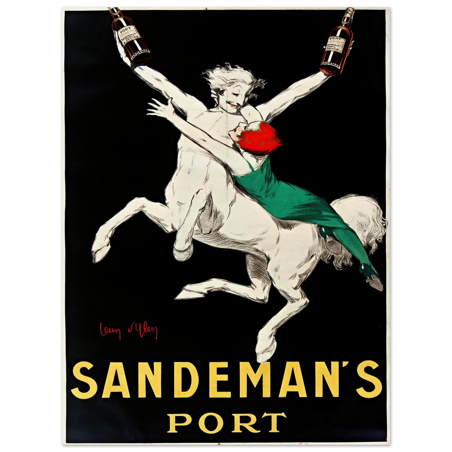Sandeman’s Port (1930) Art Print | Jean Dylen - Framed Poster - 30x40 cm / 12x16″ - Black frame