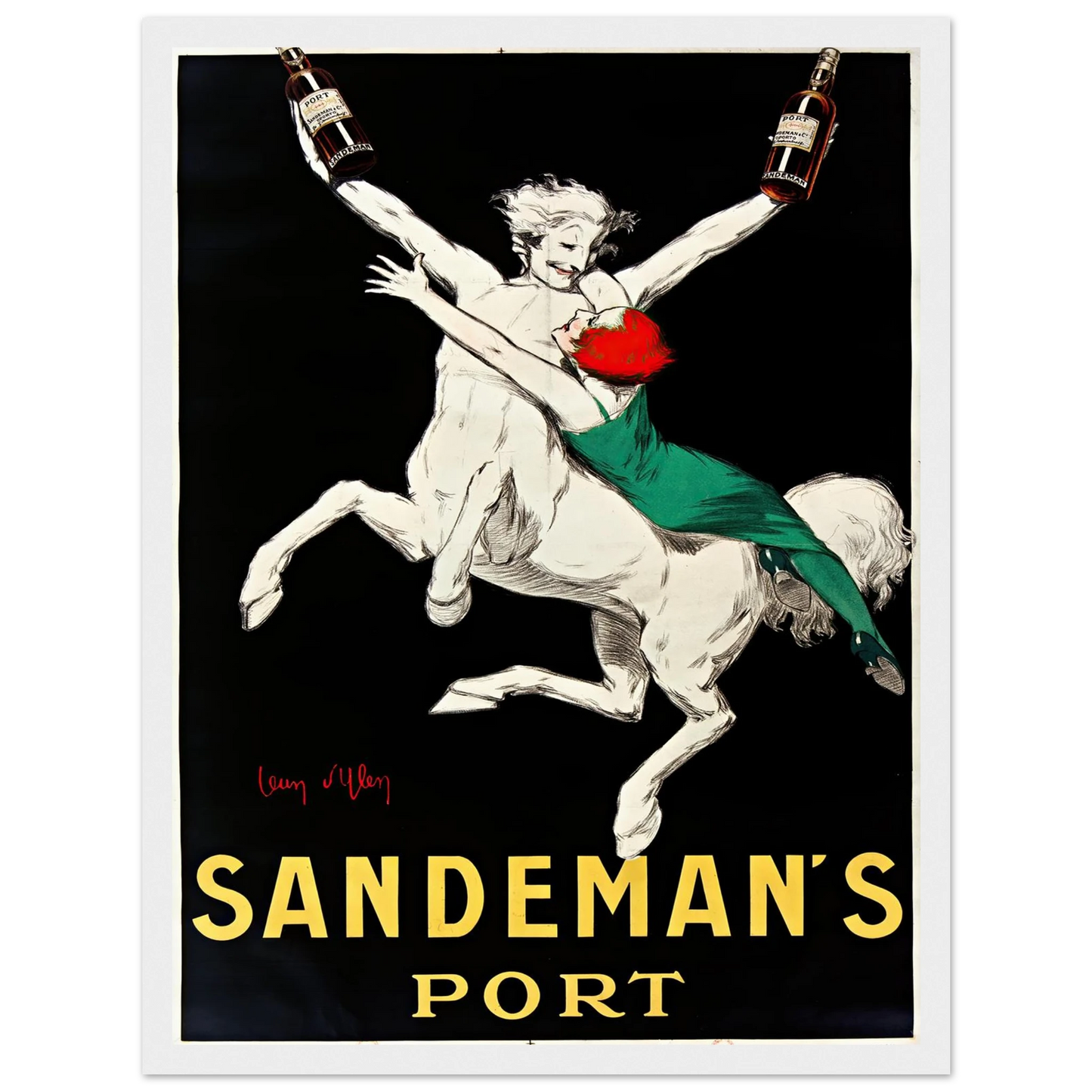 Sandeman’s Port (1930) Art Print | Jean Dylen - Framed Poster - 30x40 cm / 12x16″ - Black frame