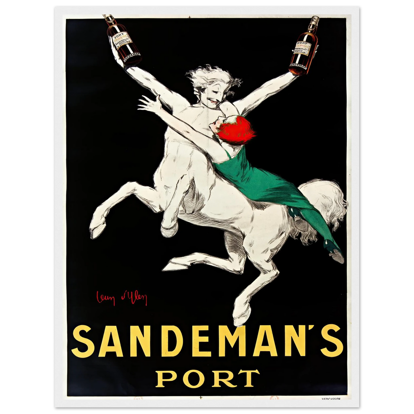 Sandeman’s Port (1930) Art Print | Jean Dylen - Framed Poster - 30x40 cm / 12x16″ - Black frame