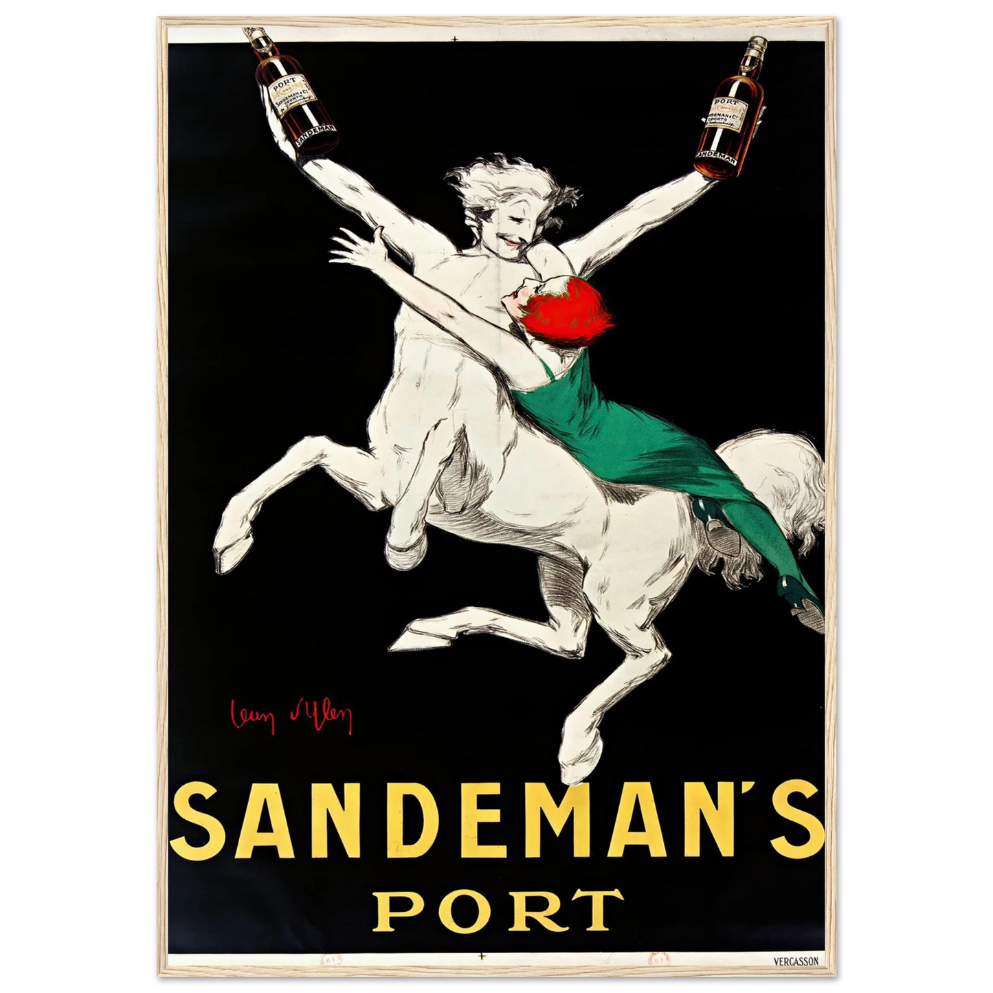 Sandeman’s Port (1930) Art Print | Jean Dylen - Framed Poster - 30x40 cm / 12x16″ - Black frame