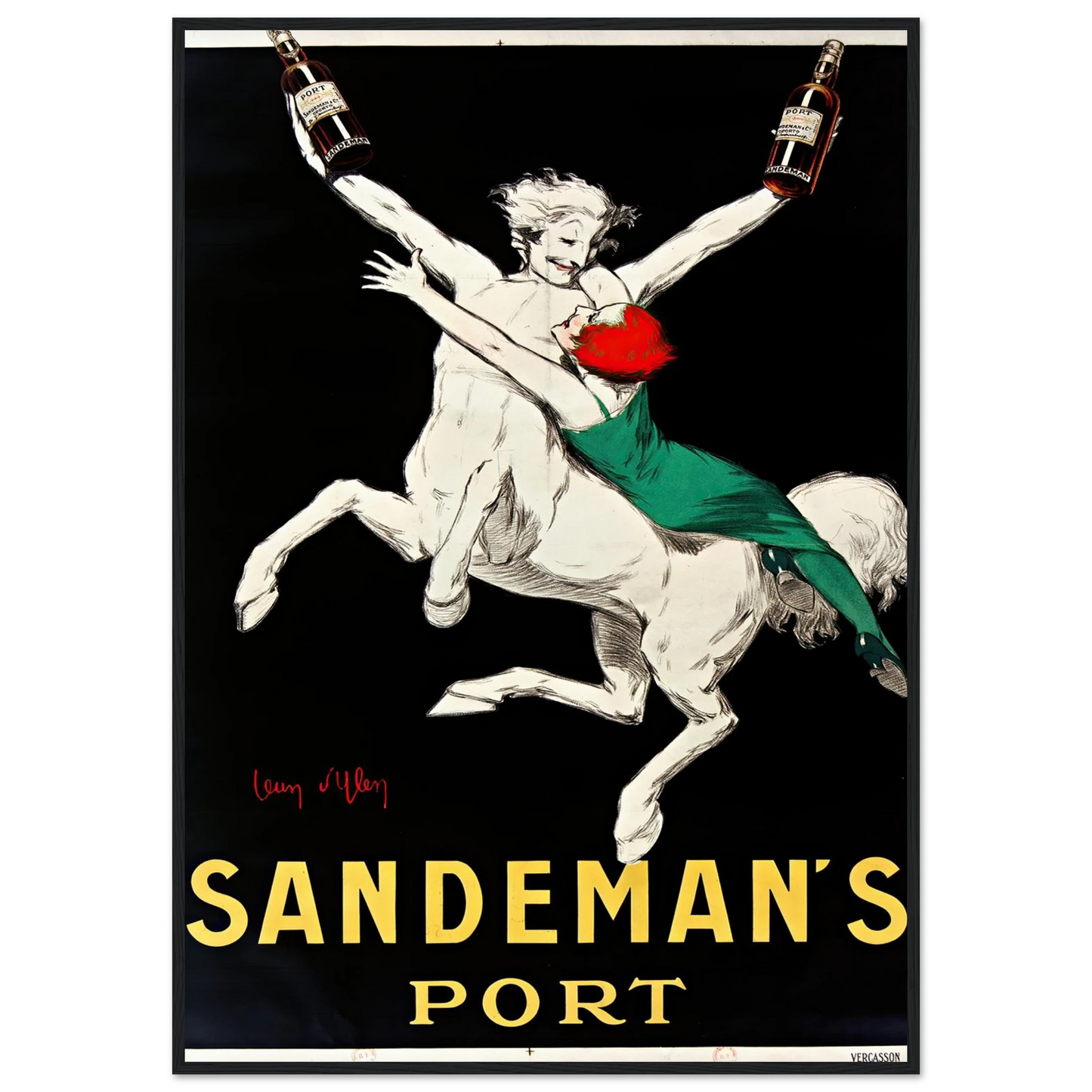 Sandeman’s Port (1930) Art Print | Jean Dylen - Framed Poster - 30x40 cm / 12x16″ - Black frame