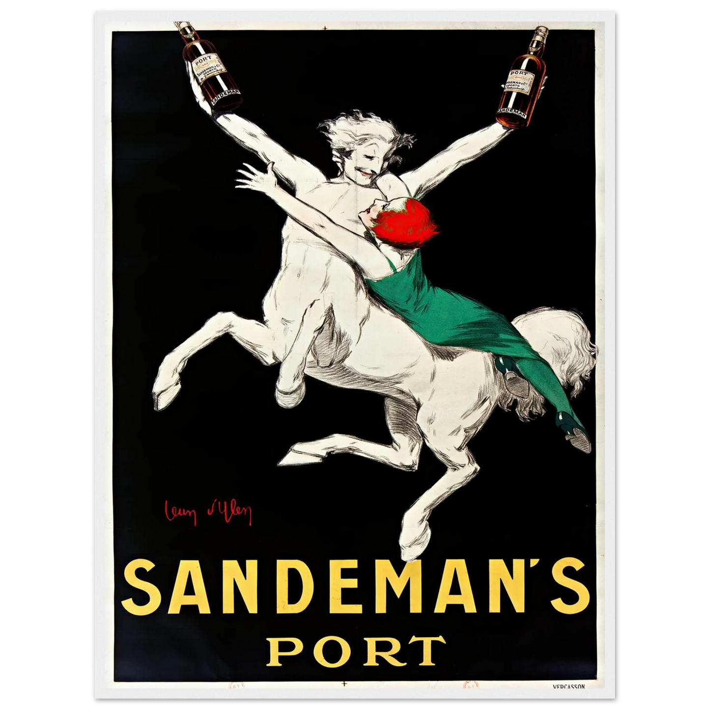 Sandeman’s Port (1930) Art Print | Jean Dylen - Framed Poster - 30x40 cm / 12x16″ - Black frame