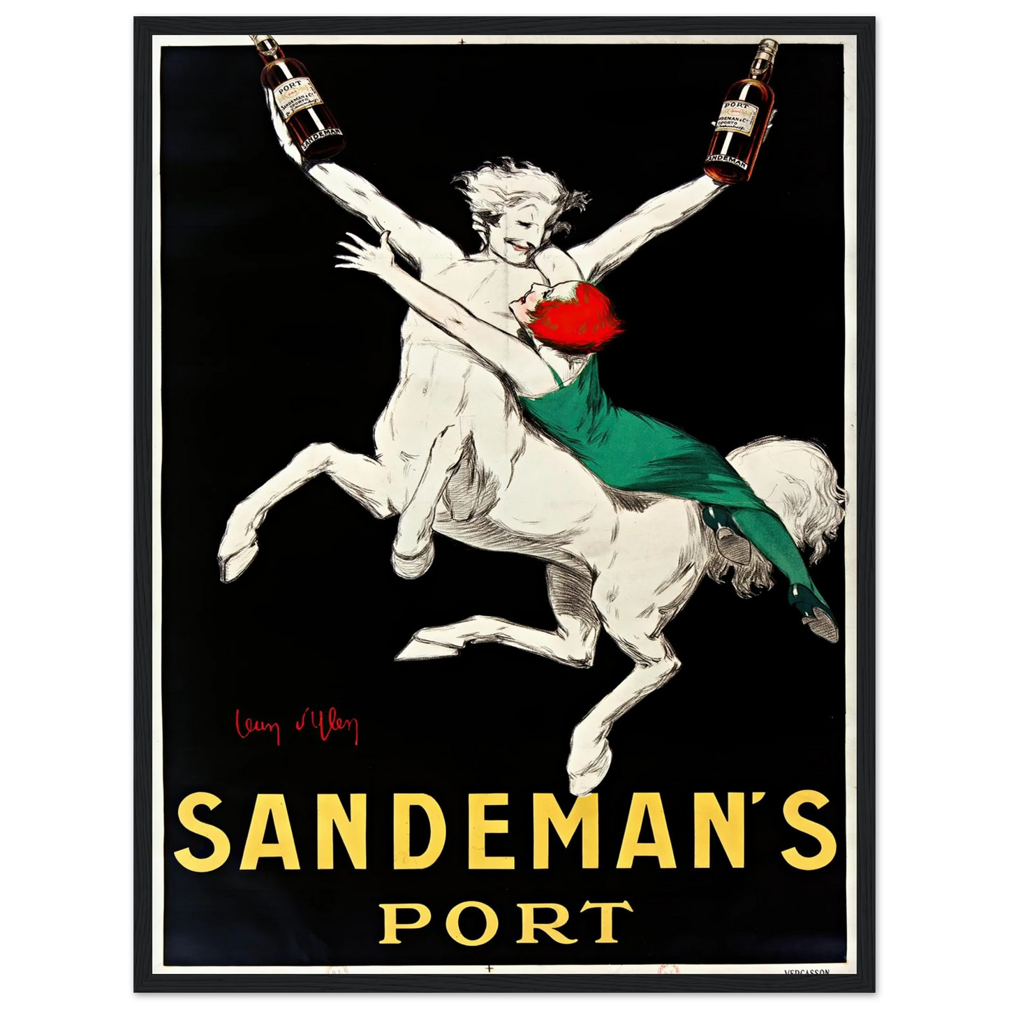 Sandeman’s Port (1930) Art Print | Jean Dylen - Framed Poster - 30x40 cm / 12x16″ - Black frame