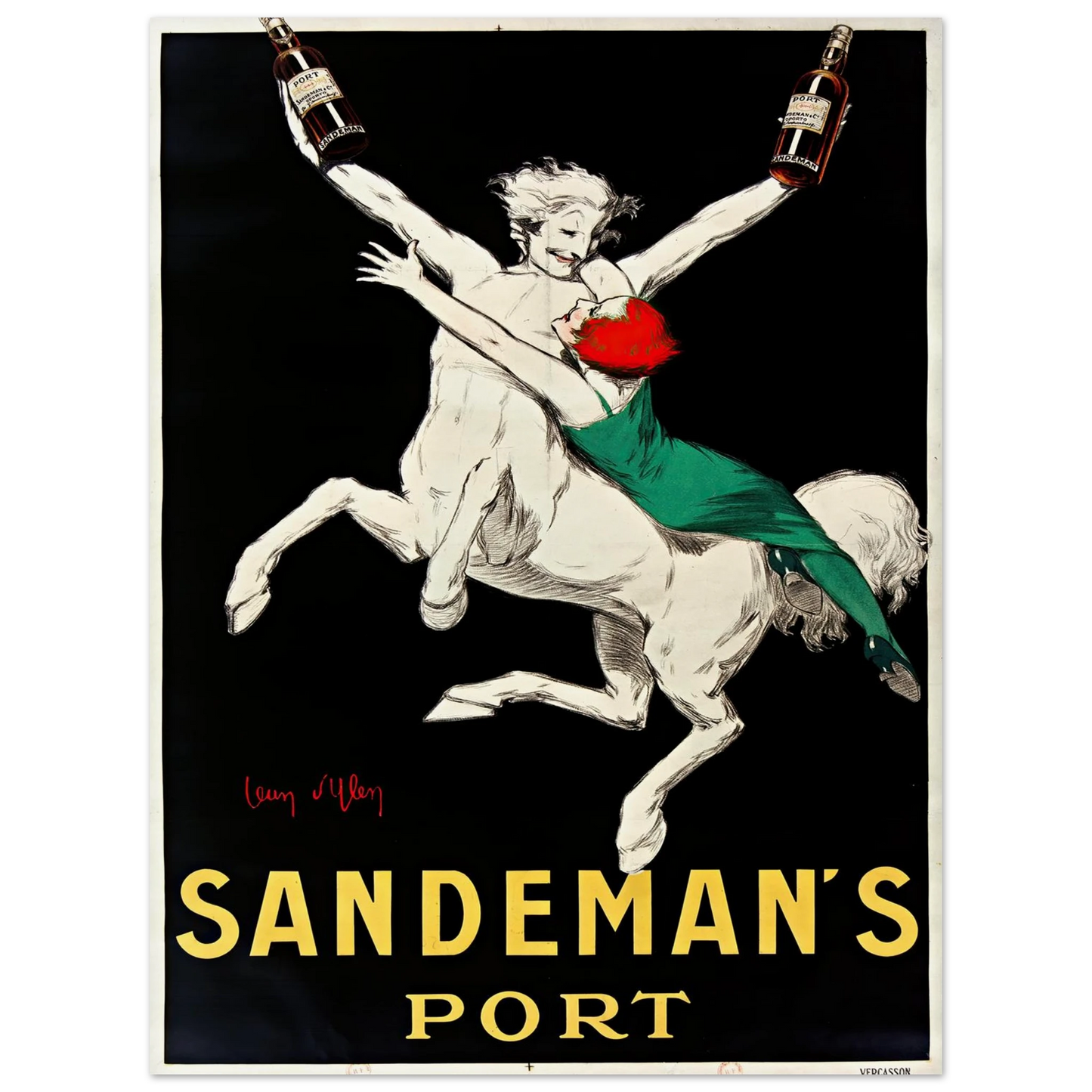Sandeman’s Port (1930) Art Print | Jean Dylen - Framed Poster - 30x40 cm / 12x16″ - Black frame
