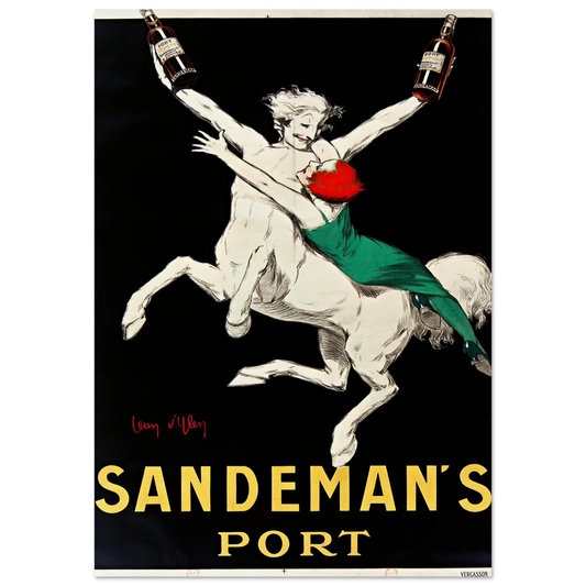 Sandeman’s Port (1930) Art Print | Jean Dylen - Framed Poster - 30x40 cm / 12x16″ - Black frame