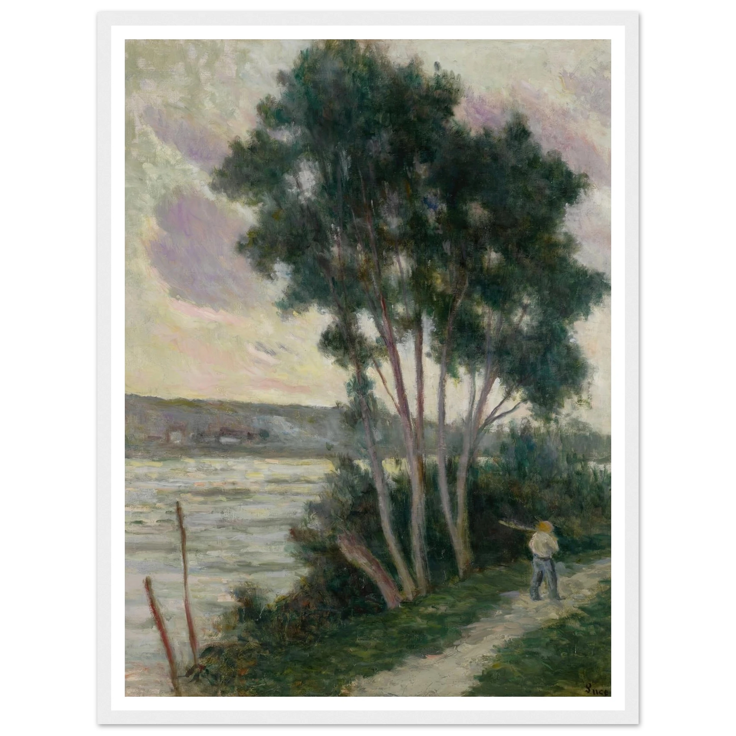 Sandrecourt, le chemin au bord de la rivière (1936) Art Print | Maximilien Luce - Framed Poster - 30x40 cm / 12x16″ - Black frame