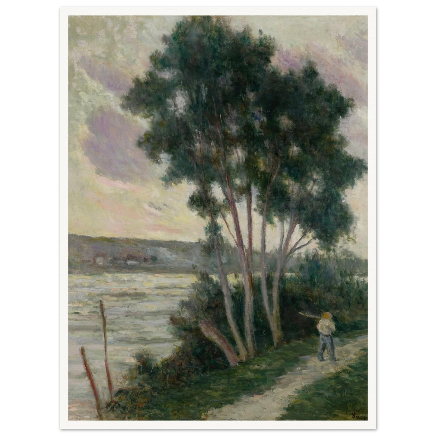 Sandrecourt, le chemin au bord de la rivière (1936) Art Print | Maximilien Luce - Framed Poster - 30x40 cm / 12x16″ - Black frame