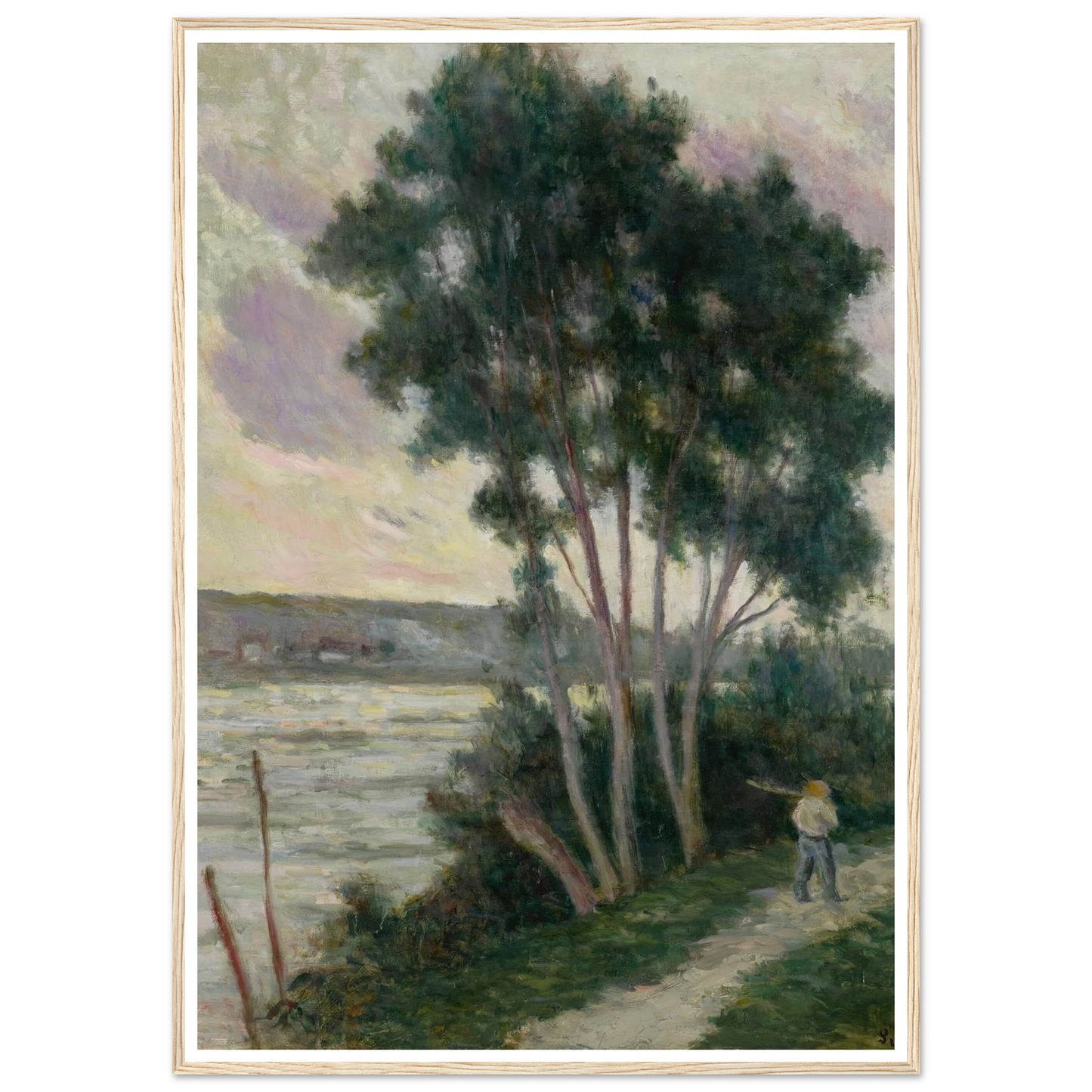 Sandrecourt, le chemin au bord de la rivière (1936) Art Print | Maximilien Luce - Framed Poster - 30x40 cm / 12x16″ - Black frame