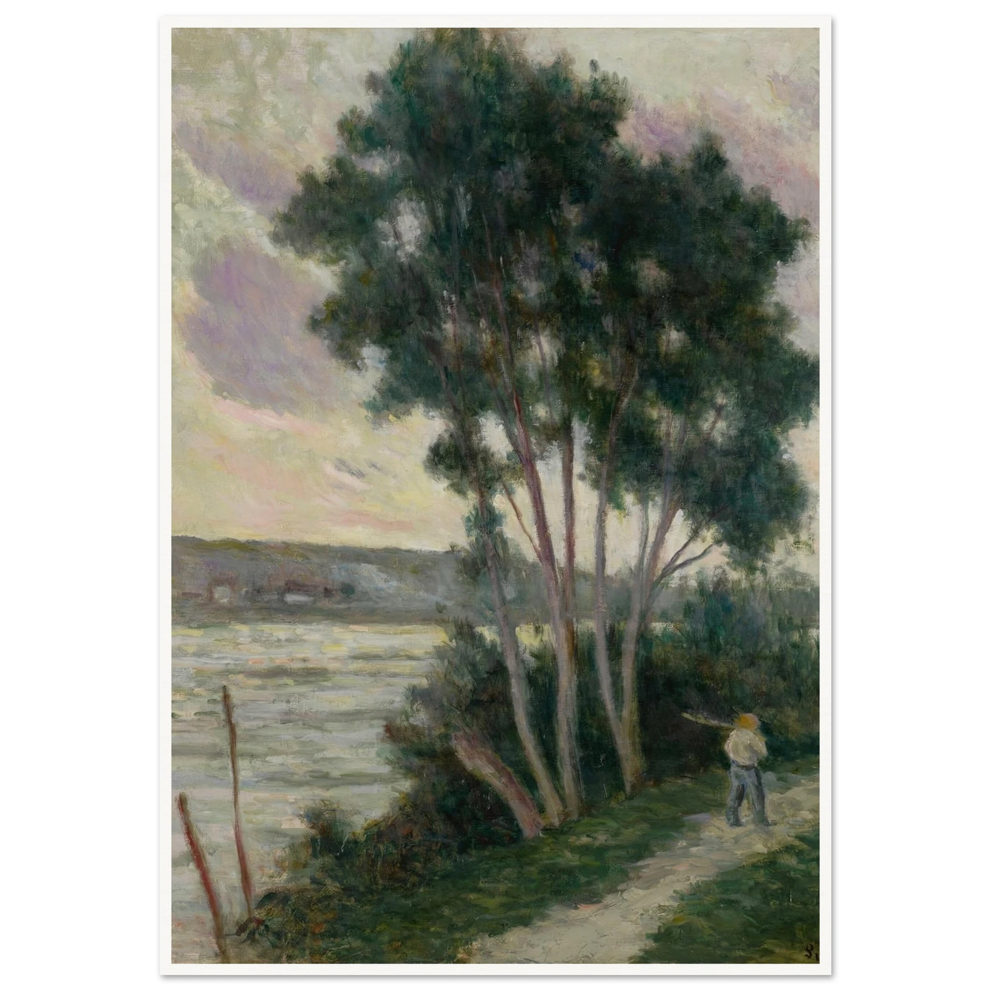 Sandrecourt, le chemin au bord de la rivière (1936) Art Print | Maximilien Luce - Framed Poster - 30x40 cm / 12x16″ - Black frame